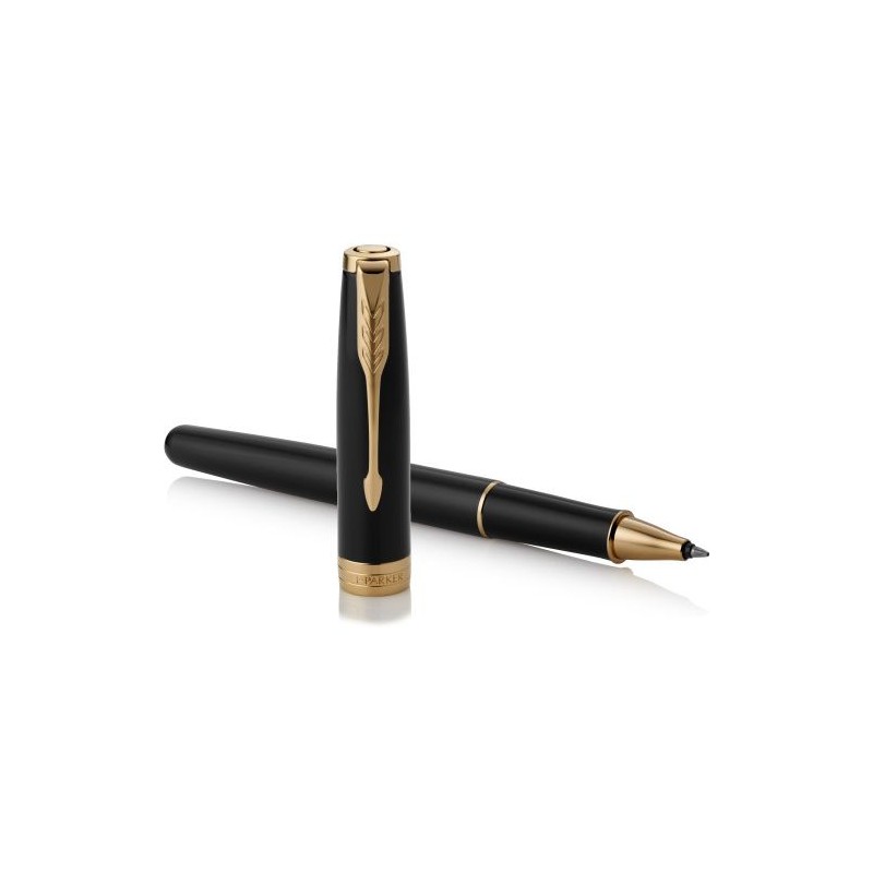 Stylo Publicitaire Élégant Roller Parker Sonnet Matières : métal Couleurs : noir goodies publicitaire événementiel