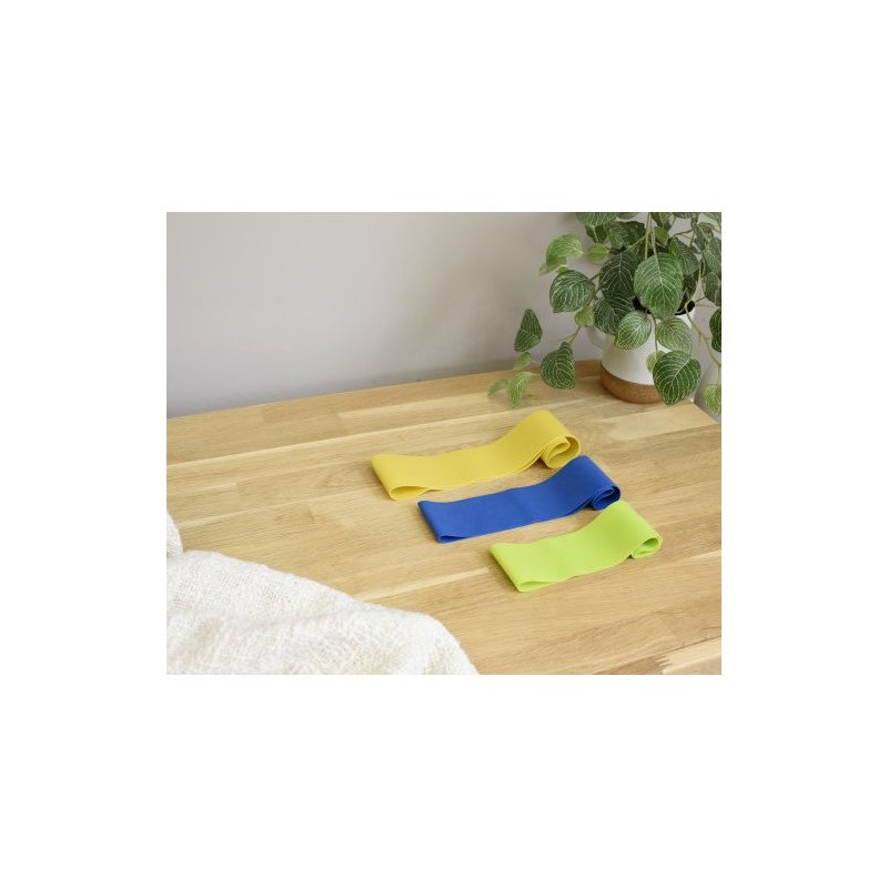 Set de 3 sangles de tonification s Bettina Matières : latex Couleurs : multicolore objet promotionnel éco-responsable