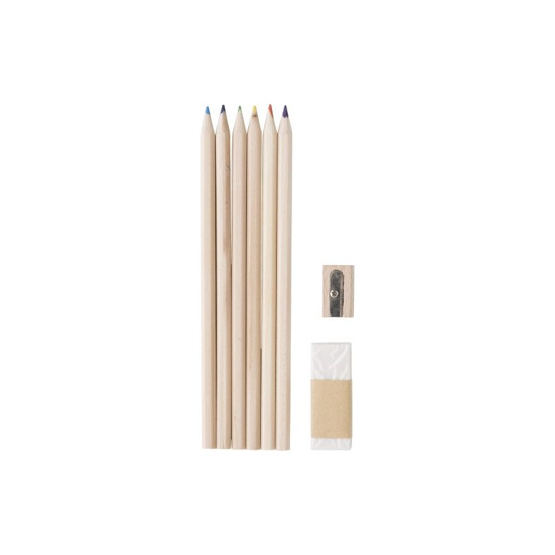 Set de coloriage personnalisable - Pratique et esthétique - Kate Matières : bois Couleurs : kaki personnalisable avec votre logo