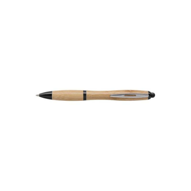 Stylo à bille personnalisé en bambou Hetty - Cadeau d'entreprise Matières : bambou Couleurs : orange objet promotionnel éco-resp