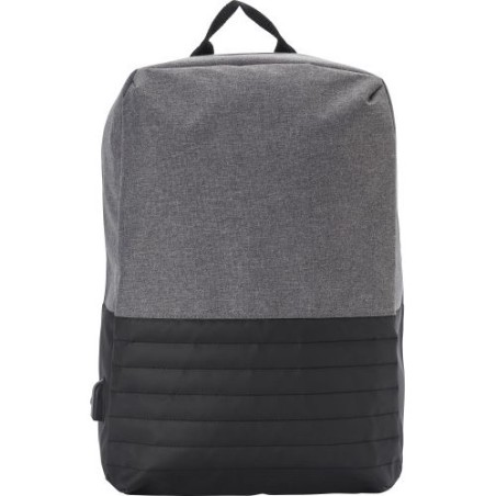 Sac à dos antivol en PVC personnalisé pour ordinateur avec USB Asim Matières : PVC Couleurs : noir