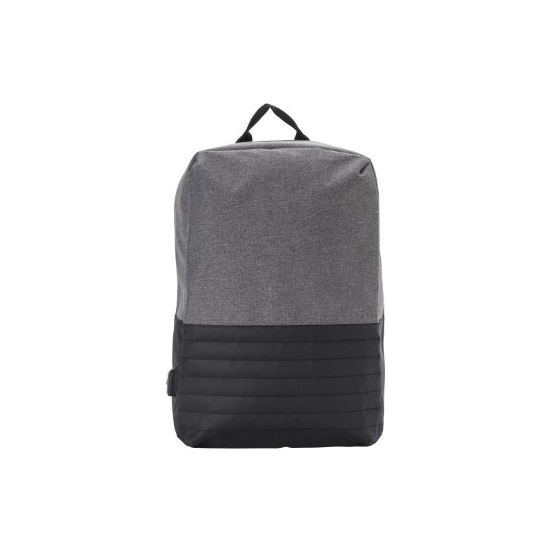 Sac à dos antivol en PVC personnalisé pour ordinateur avec USB Asim Matières : PVC Couleurs : noir cadeau entreprise pas cher