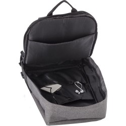 Sac à dos antivol en PVC personnalisé pour ordinateur avec USB Asim Matières : PVC Couleurs : noir goodies publicitaire événemen