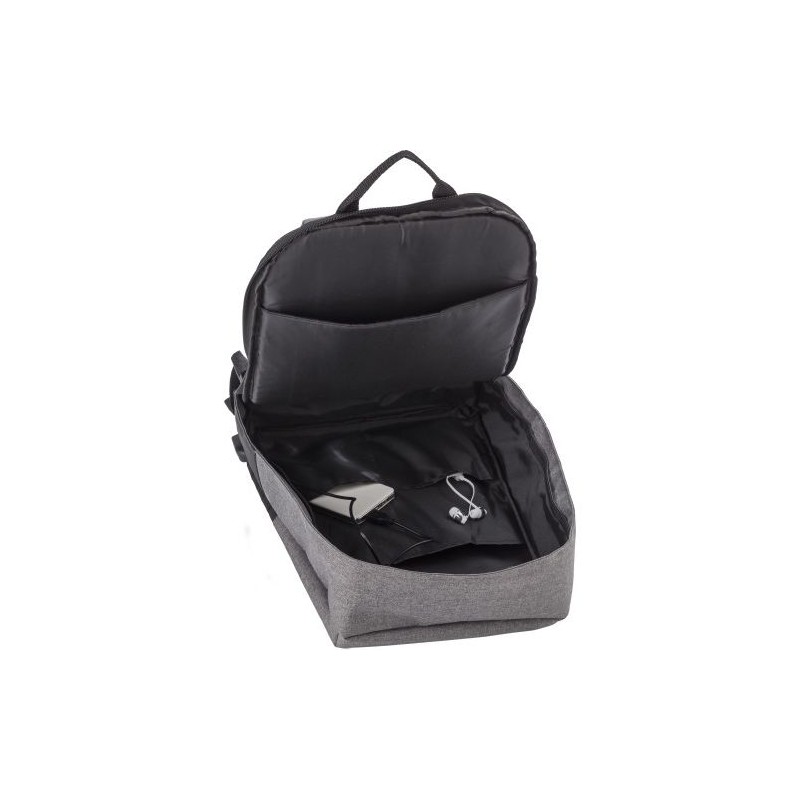 Sac à dos antivol en PVC personnalisé pour ordinateur avec USB Asim Matières : PVC Couleurs : noir goodies publicitaire événemen