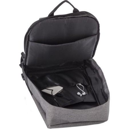 Sac à dos antivol en PVC personnalisé pour ordinateur avec USB Asim Matières : PVC Couleurs : noir goodies publicitaire événemen
