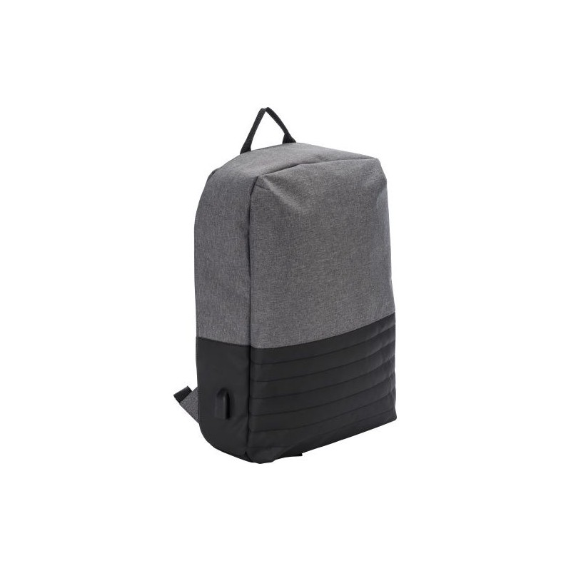 Sac à dos antivol en PVC personnalisé pour ordinateur avec USB Asim Matières : PVC Couleurs : noir impression haute définition