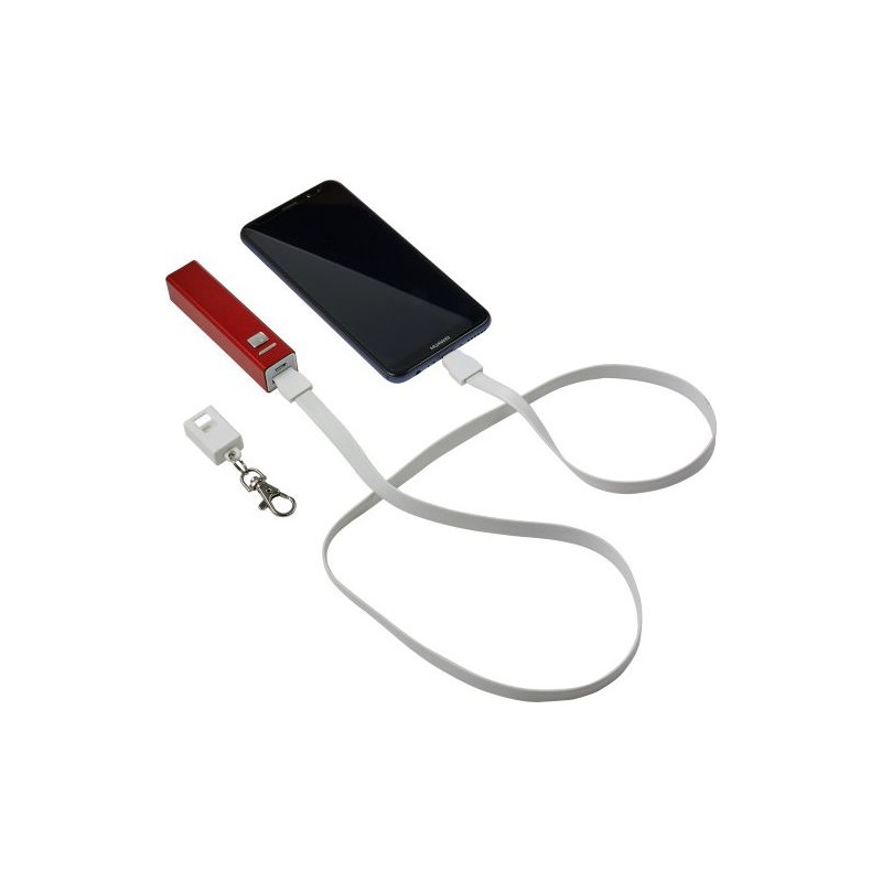 Lanyard personnalisé pratique avec prise USB Marguerite Matières : métal Couleurs : blanc goodies publicitaire événementiel