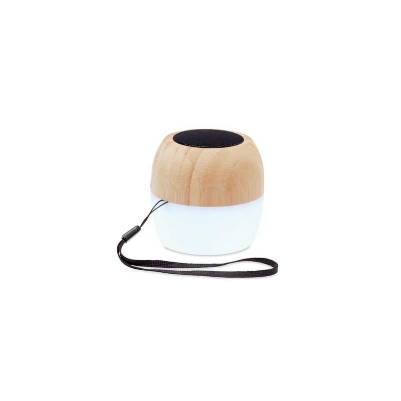 Haut-parleur sans fil  en bambou personnalisé CLEVELAND Couleurs : bois personnalisable avec votre logo