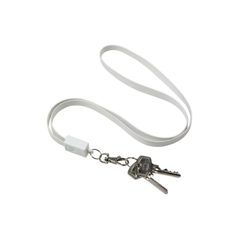 Lanyard personnalisé pratique avec prise USB Marguerite Matières : métal Couleurs : blanc personnalisation rapide en France