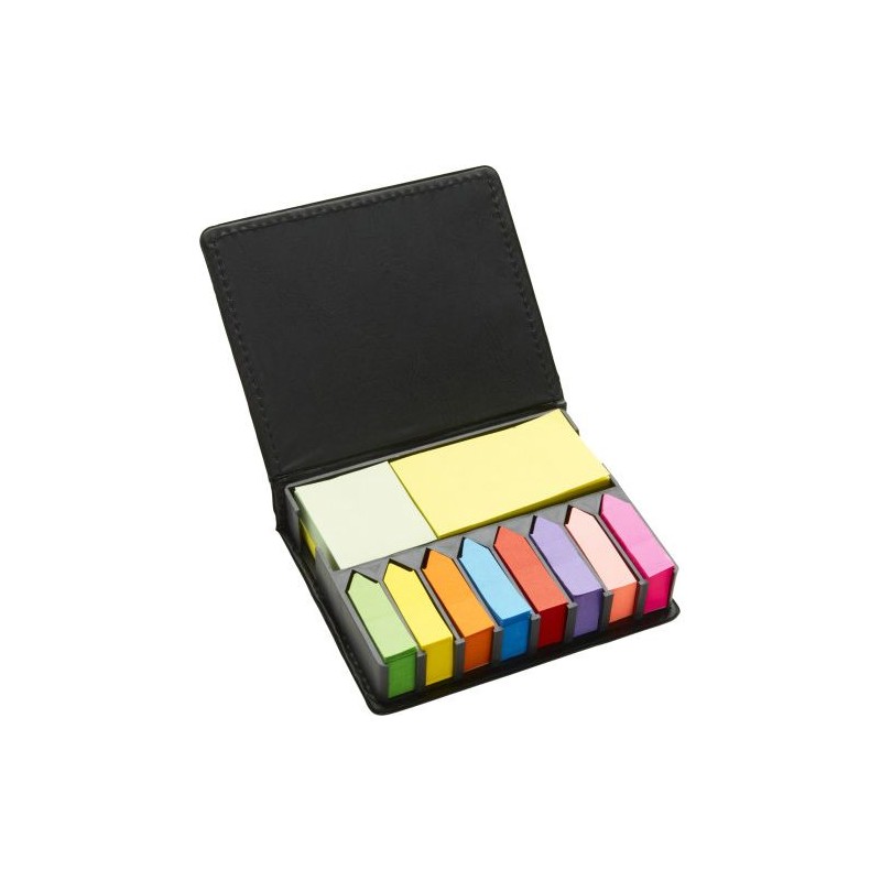 Etui personnalisé avec stickers et marque-pages Pierce Matières : papier Couleurs : noir cadeau entreprise pas cher