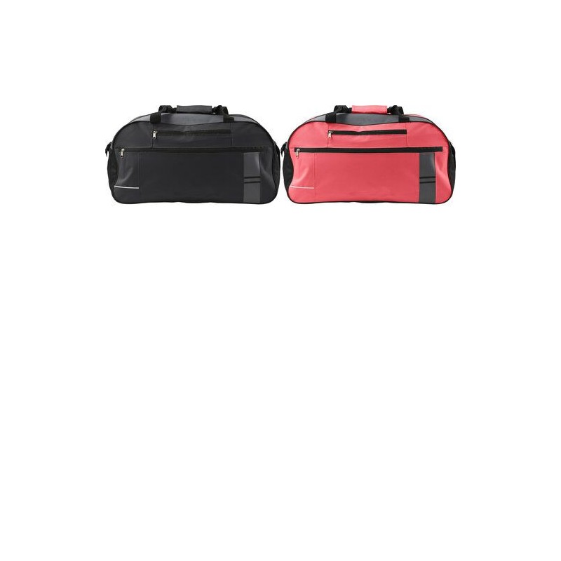 Sac de sport personnalisé en polyester 600D avec multiples poches Corinne Matières : polyester Couleurs : rouge goodies publicit