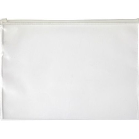 Porte-documents zippé A4 personnalisé en plastique - Nushi Matières : polypropylène (PP) Couleurs : naturel personnalisable avec