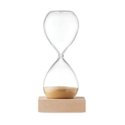 Sablier en verre  de 5 minutes personnalisé - Accessoire chic et pratique DESERT Matières : borosilicate Couleurs : beige goodie