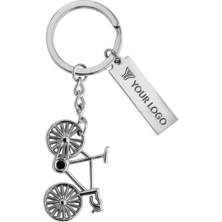 Porte-clés en métal personnalisé 'bicyclette' Sullivan Matières : métal Couleurs : argenté personnalisable avec votre logo