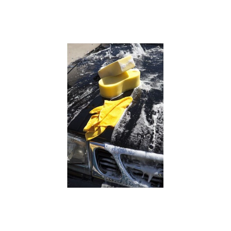 Kit  de nettoyage pratique et efficace pour voiture - Aaliyah Matières : polyester Couleurs : jaune cadeau entreprise pas cher