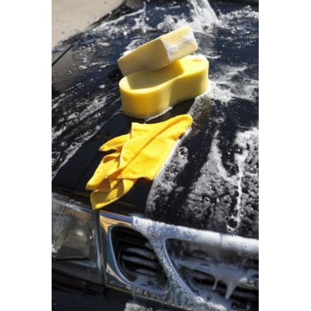 Kit  de nettoyage pratique et efficace pour voiture - Aaliyah Matières : polyester Couleurs : jaune cadeau entreprise pas cher