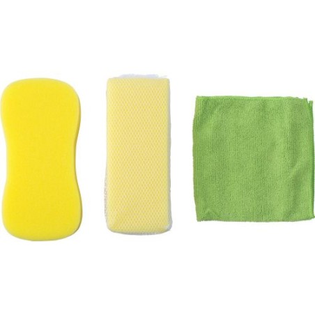 Kit  de nettoyage pratique et efficace pour voiture - Aaliyah Matières : polyester Couleurs : jaune marquage laser ultra précis