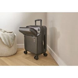 Trolley personnalisé rigide en ABS pas cher Ulf Matières : fer Couleurs : noir cadeau entreprise pas cher