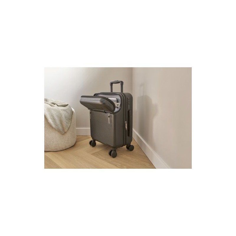 Trolley personnalisé rigide en ABS pas cher Ulf Matières : fer Couleurs : noir cadeau entreprise pas cher