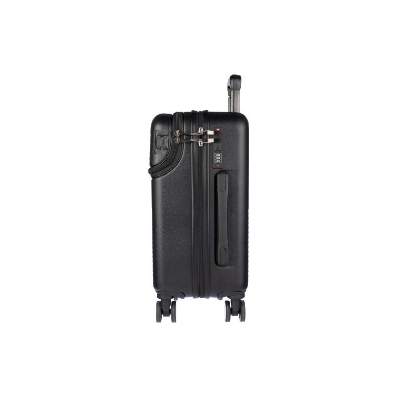 Trolley personnalisé rigide en ABS pas cher Ulf Matières : fer Couleurs : noir objet promotionnel éco-responsable