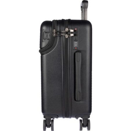 Trolley personnalisé rigide en ABS pas cher Ulf Matières : fer Couleurs : noir objet promotionnel éco-responsable