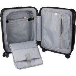 Trolley personnalisé rigide en ABS pas cher Ulf Matières : fer Couleurs : noir cadeau collaborateur premium