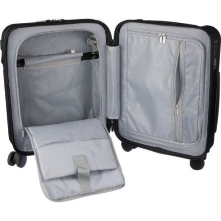 Trolley personnalisé rigide en ABS pas cher Ulf Matières : fer Couleurs : noir cadeau collaborateur premium