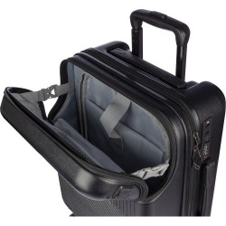 Trolley personnalisé rigide en ABS pas cher Ulf Matières : fer Couleurs : noir personnalisation rapide en France