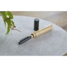 Stylo bille twist  en acier inoxydable et bambou - Anke Matières : aluminium Couleurs : noir