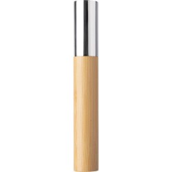 Stylo bille twist  en acier inoxydable et bambou - Anke Matières : aluminium Couleurs : noir goodies publicitaire durable
