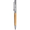 Stylo bille twist  en acier inoxydable et bambou - Anke Matières : aluminium Couleurs : noir marquage laser ultra précis