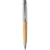 Stylo bille twist  en acier inoxydable et bambou - Anke Matières : aluminium Couleurs : argenté personnalisable avec votre logo