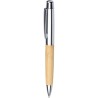 Stylo bille twist  en acier inoxydable et bambou - Anke Matières : aluminium Couleurs : argenté cadeau collaborateur premium