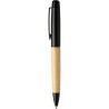 Stylo bille twist  en acier inoxydable et bambou - Anke Matières : aluminium Couleurs : argenté personnalisation sur mesure