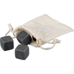 Set  de glaçons en pierre pas cher Jens Matières : coton Couleurs : kaki cadeau entreprise pas cher