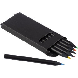 Set de 6 crayons personnalisés Holger pas cher Couleurs : noir livraison express 24h 48h