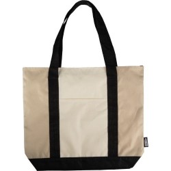 Sac shopping  en rPET personnalisé - Carl Matières : polyester Couleurs : beige