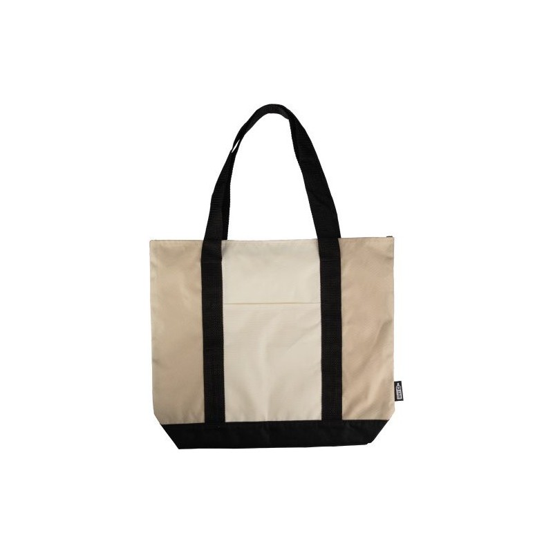 Sac shopping  en rPET personnalisé - Carl Matières : polyester Couleurs : beige