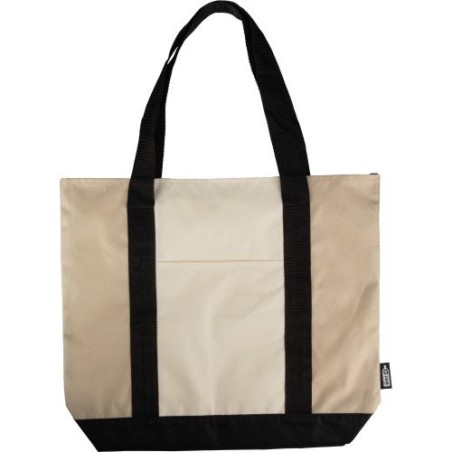 Sac shopping  en rPET personnalisé - Carl Matières : polyester Couleurs : beige