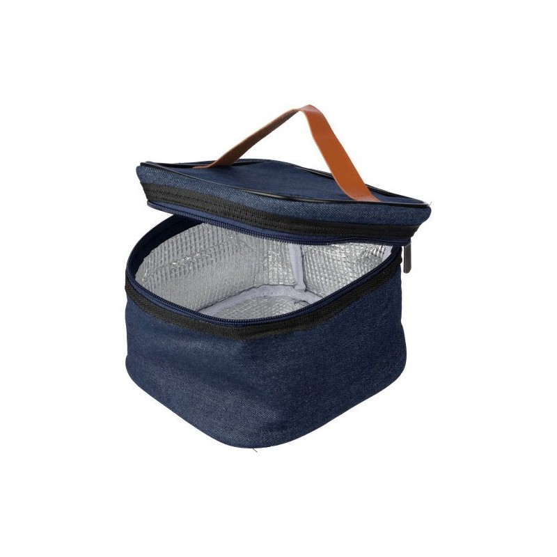 Sac isotherme personnalisé en denim pas cher - Franz Matières : polyester Couleurs : bleu livraison express 24h 48h
