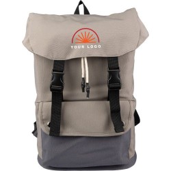 Sac à dos personnalisé en polyester pour ordinateur - Jürgen Matières : coton Couleurs : taupe impression haute définition
