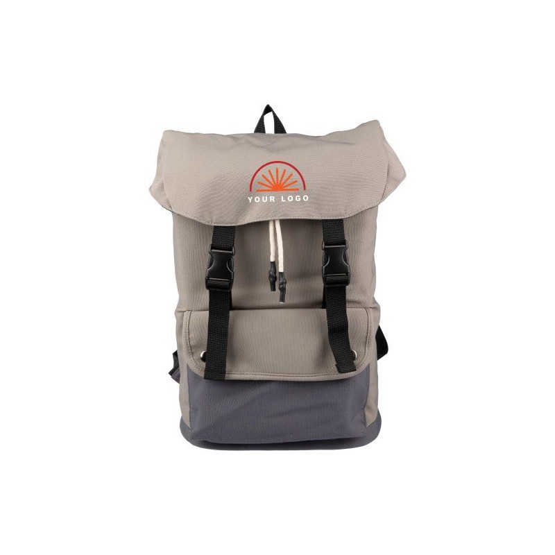 Sac à dos personnalisé en polyester pour ordinateur - Jürgen Matières : coton Couleurs : taupe impression haute définition