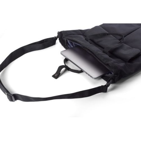 Sacoche personnalisée porte-ordinateur en polyester 900D Dean Matières : polyester Couleurs : noir goodies publicitaire événemen