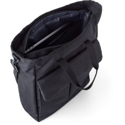 Sacoche personnalisée porte-ordinateur en polyester 900D Dean Matières : polyester Couleurs : noir impression haute définition