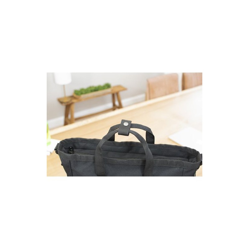 Sacoche personnalisée porte-ordinateur en polyester 900D Dean Matières : polyester Couleurs : noir personnalisation rapide en Fr