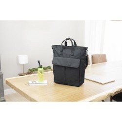 Sacoche personnalisée porte-ordinateur en polyester 900D Dean Matières : polyester Couleurs : noir accessoire événementiel uniqu