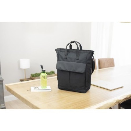 Sacoche personnalisée porte-ordinateur en polyester 900D Dean Matières : polyester Couleurs : noir accessoire événementiel uniqu