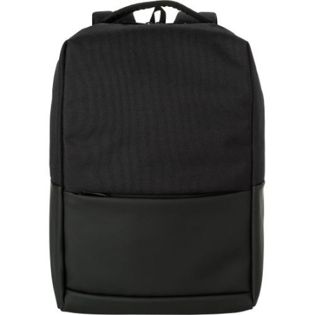 Sac à dos personnalisé en polyester 600D pour ordinateur - Oscar Matières : polyester Couleurs : noir cadeau entreprise pas cher