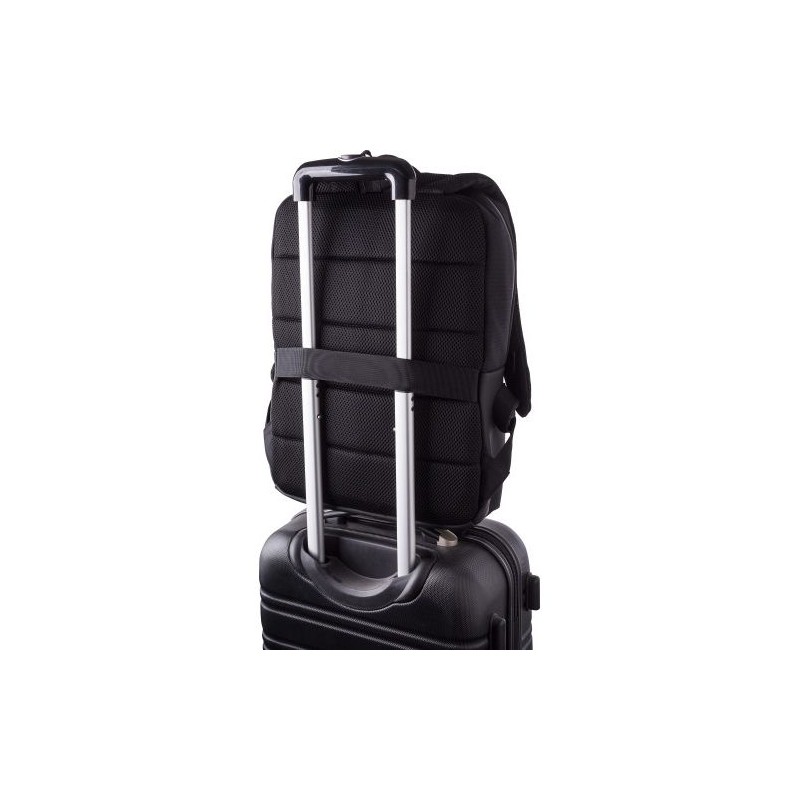 Sac à dos personnalisé en polyester 600D pour ordinateur - Oscar Matières : polyester Couleurs : noir goodies publicitaire événe
