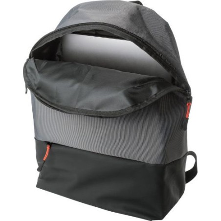 Sac à dos  en polyester 500D porte-ordinateur - Indigo Matières : métal Couleurs : gris marquage laser ultra précis